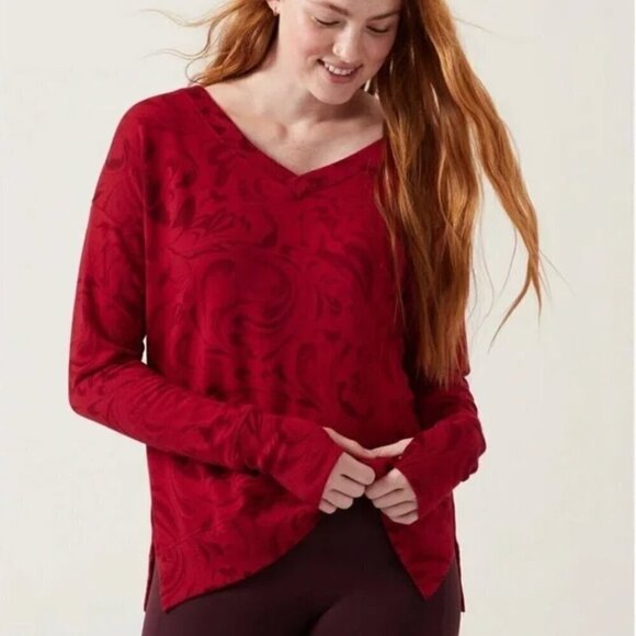 Athleta Tops - Athleta Coaster Luxe V Neck Sweatshirt